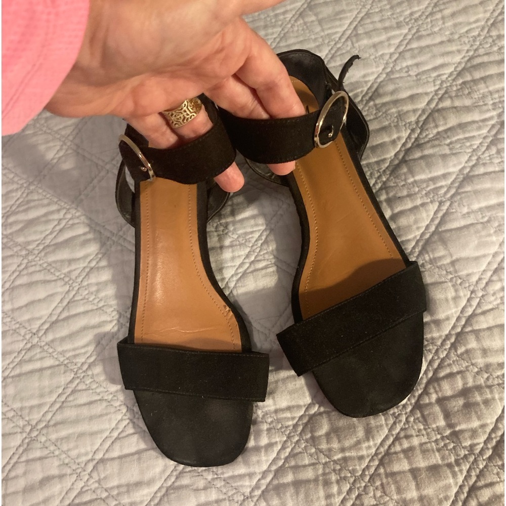 HandM black suede sandal